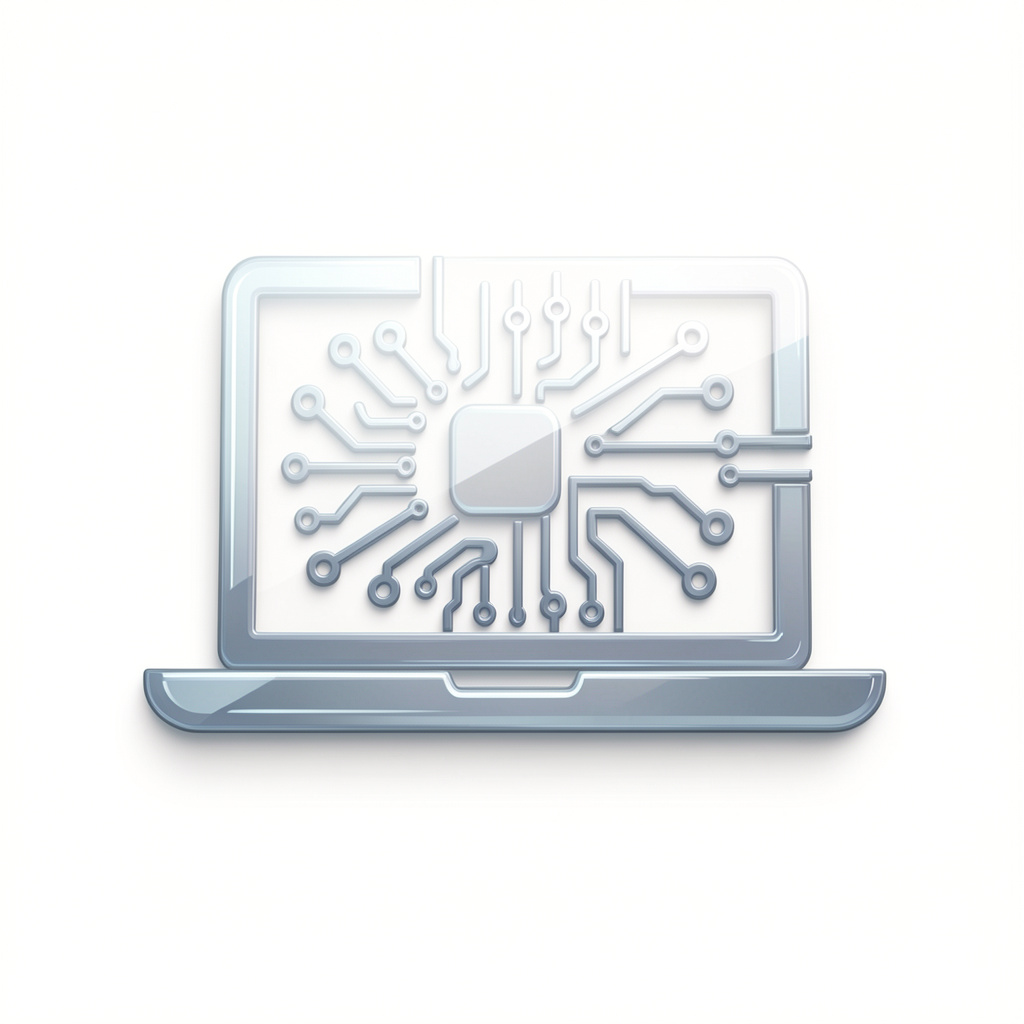 freepik create sign of digital skills symbol glossy minimalist laptopoutline merged with circuit white background 0001