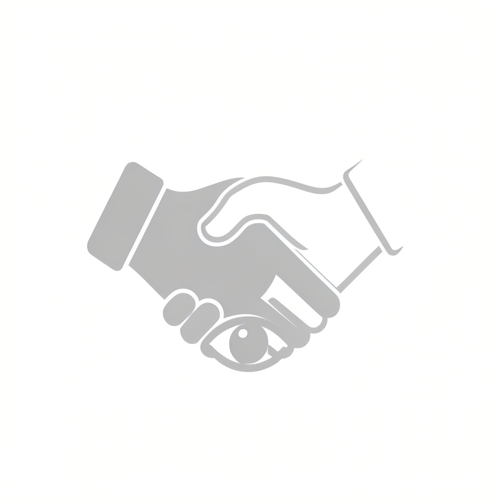 freepik make me a grey mentorship and awareness symbol minimalist handshake and eye combined icon on white background 0001